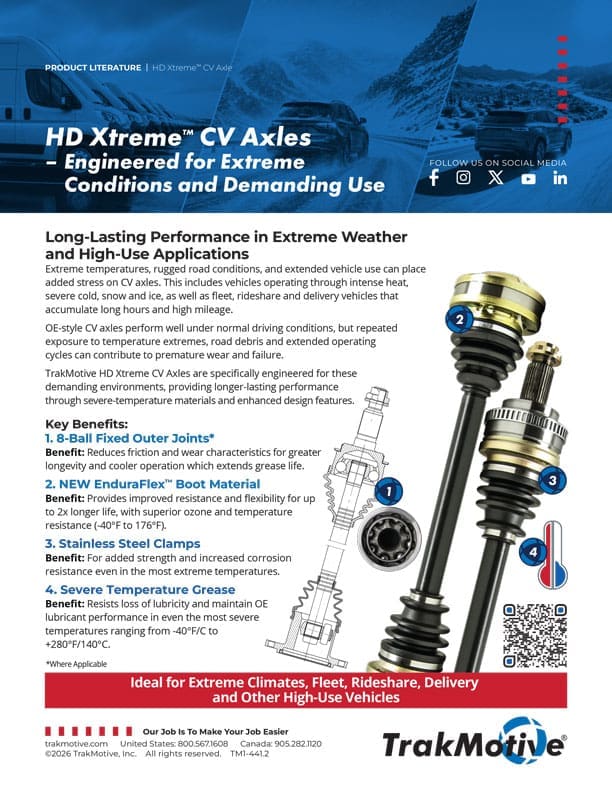 TrakMotive HD Xtreme⢠CV Axles Flyer